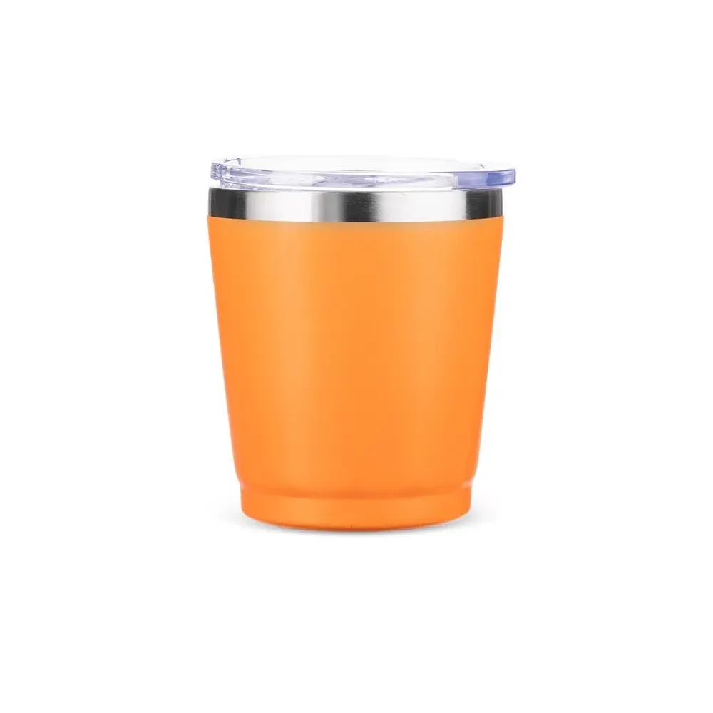 Copo térmico inox 200ml laranja personalizado