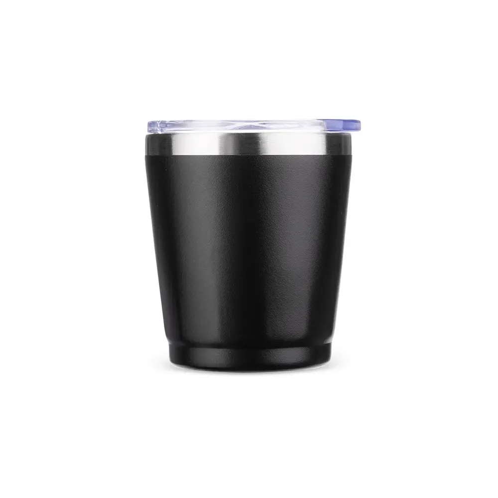 Copo térmico inox 200ml preto personalizado