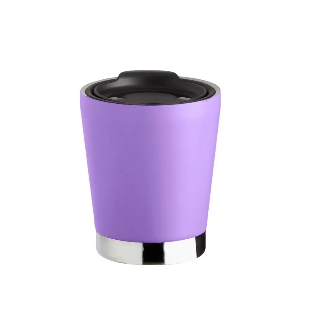 Copo Térmico Inox 300ml Tampa de Encaixe roxo