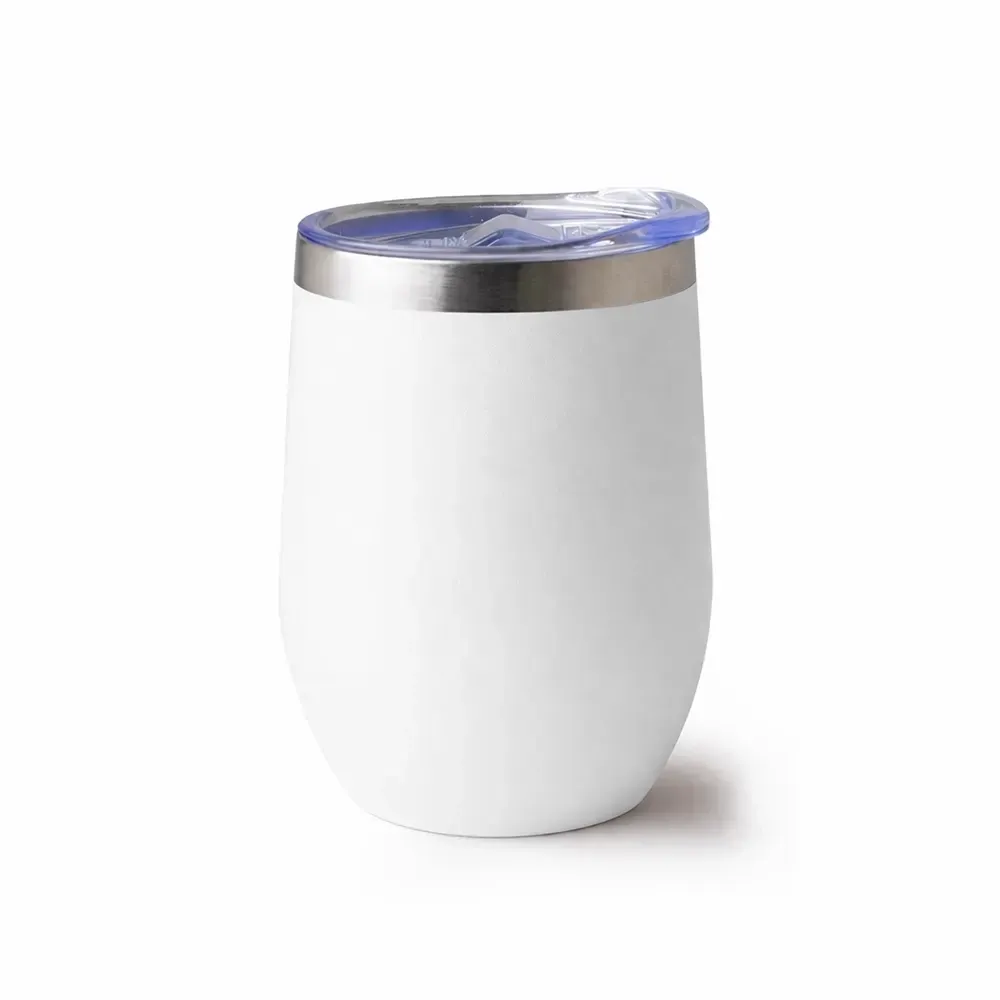 Copo térmico inox 320ml branco, livre de BPA, personalizado