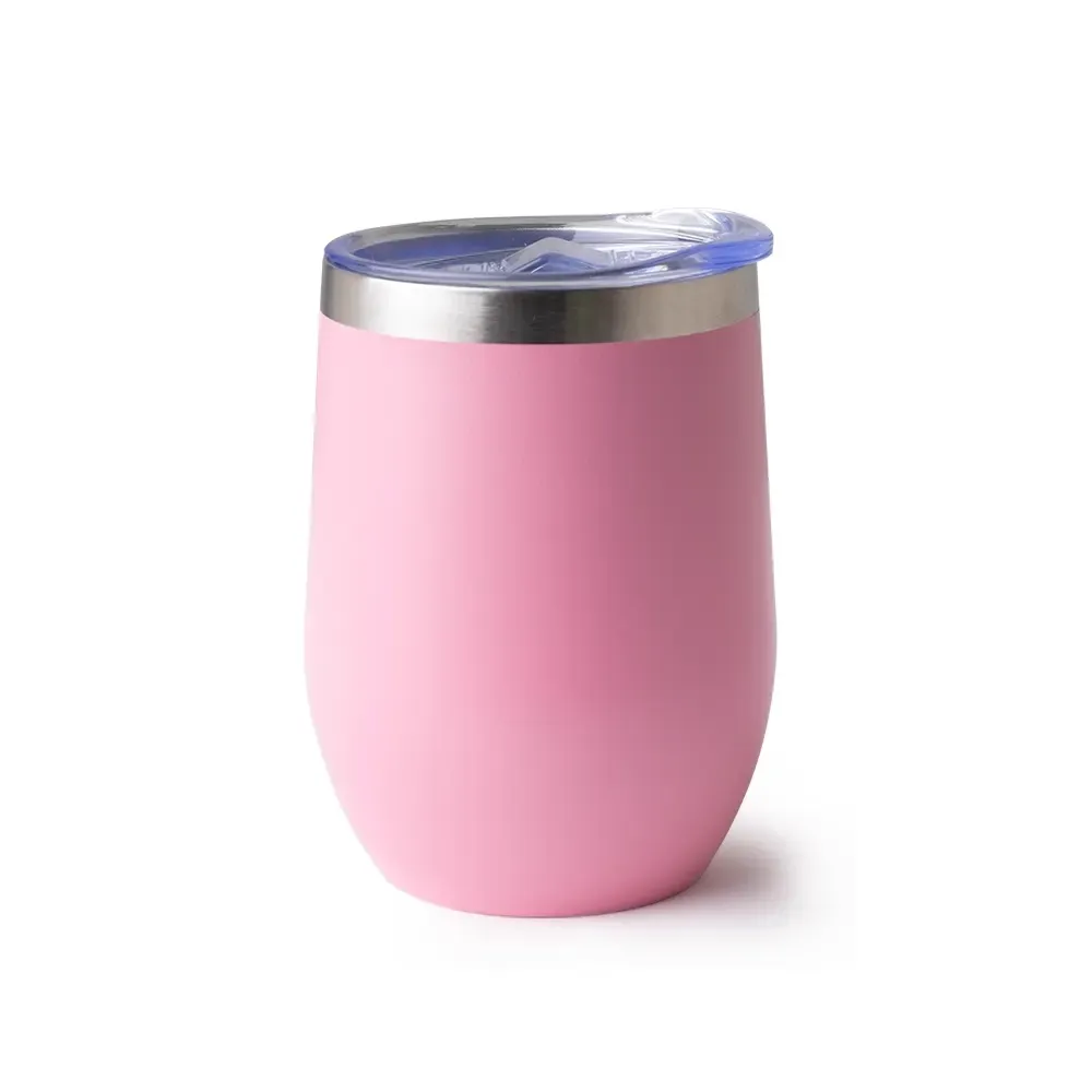 Copo térmico inox 320ml rosa, livre de BPA, personalizado