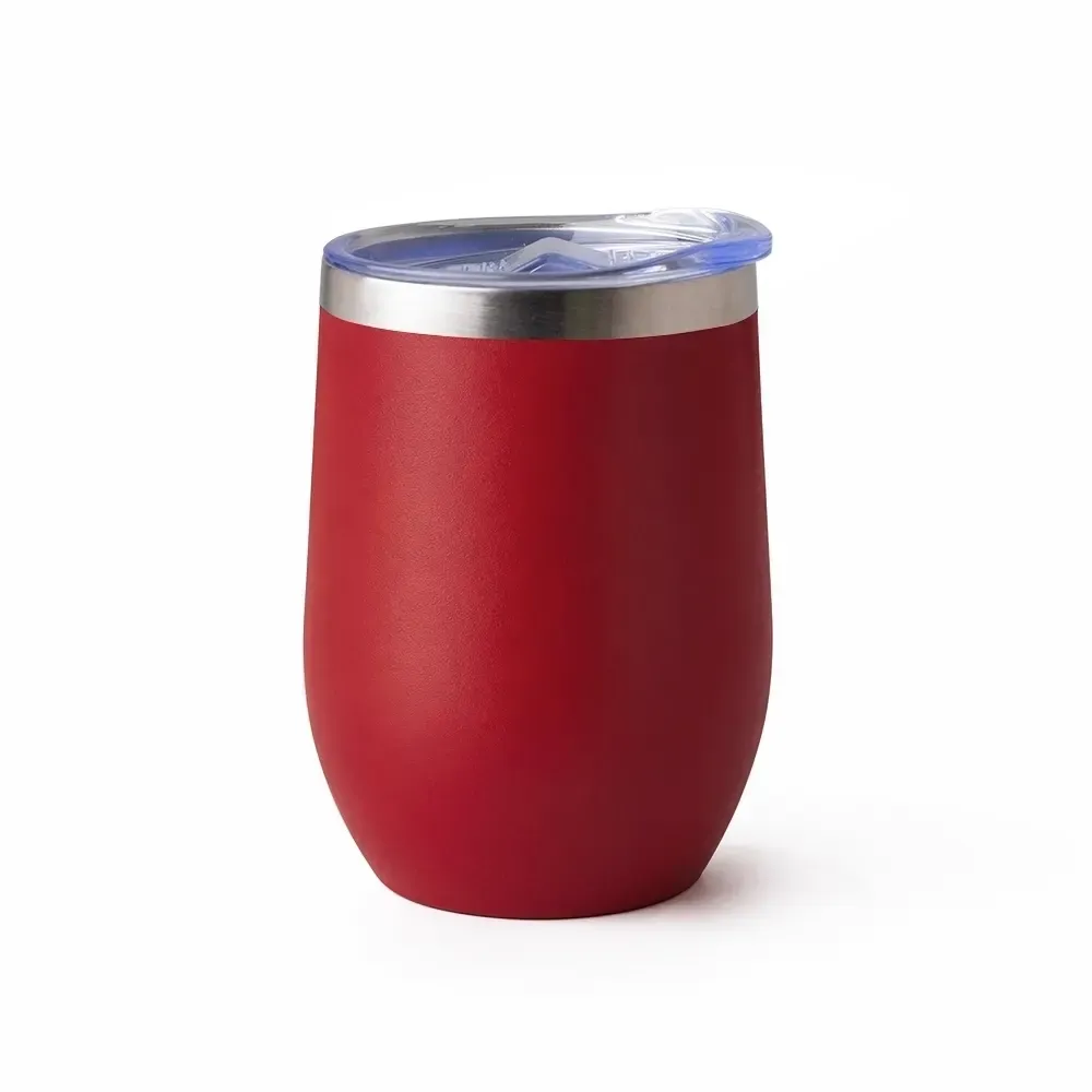 Copo térmico inox 320ml vermelho, livre de BPA, personalizado