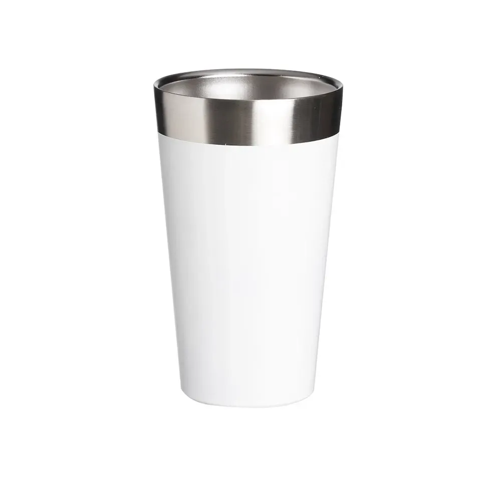 Copo térmico inox 473ml branco personalizado