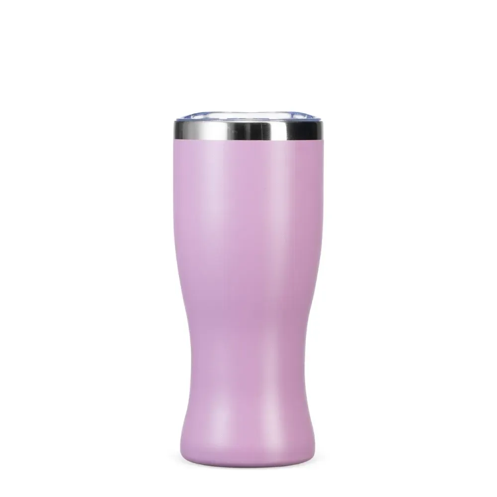 Copo térmico inox 480ml lilás, formato tulipa, personalizado