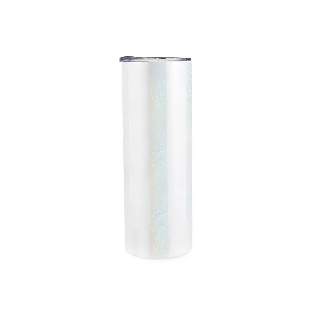 Copo Térmico Inox 600ml acabamento perolado branco