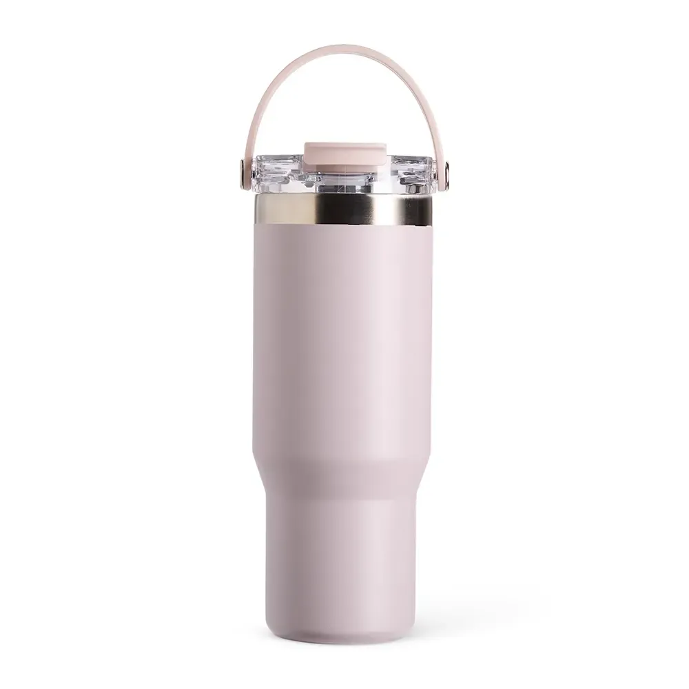 Copo Térmico Inox 900ml com Canudo Removível lilás