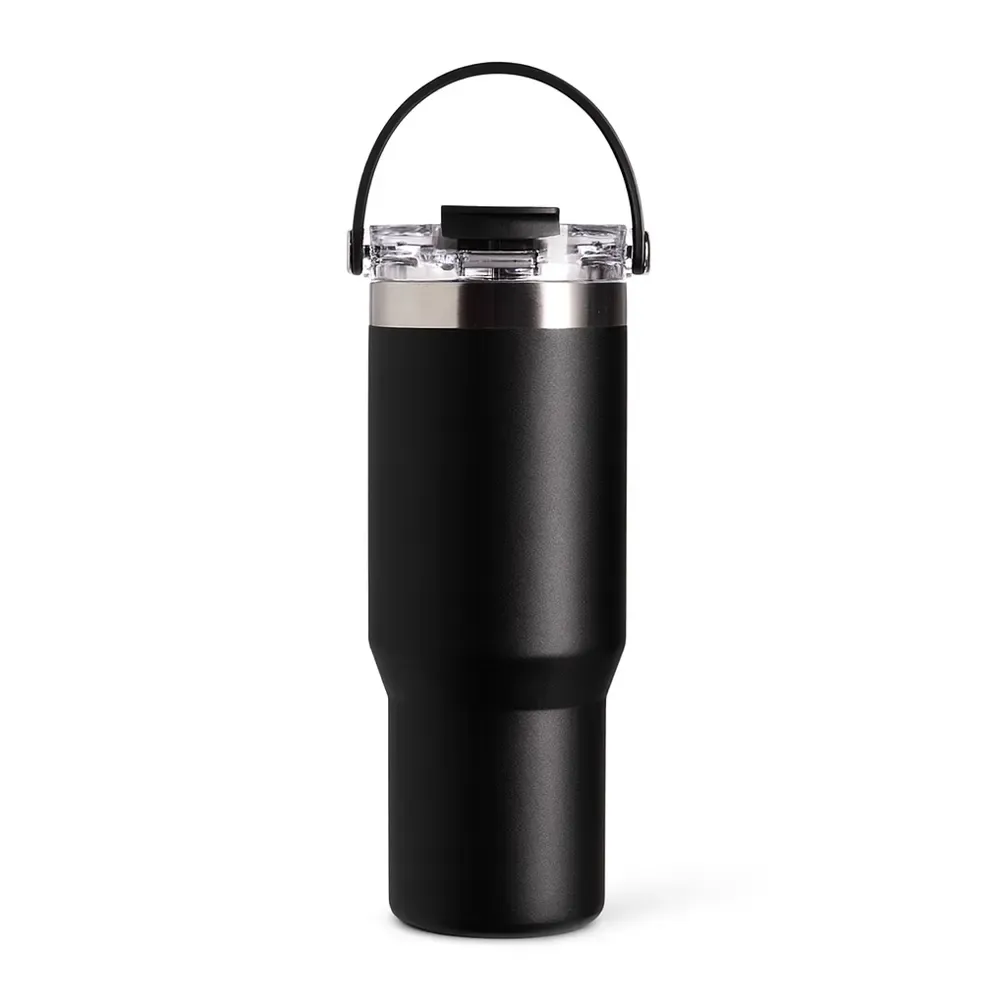 Copo Térmico Inox 900ml com Canudo Removível preto
