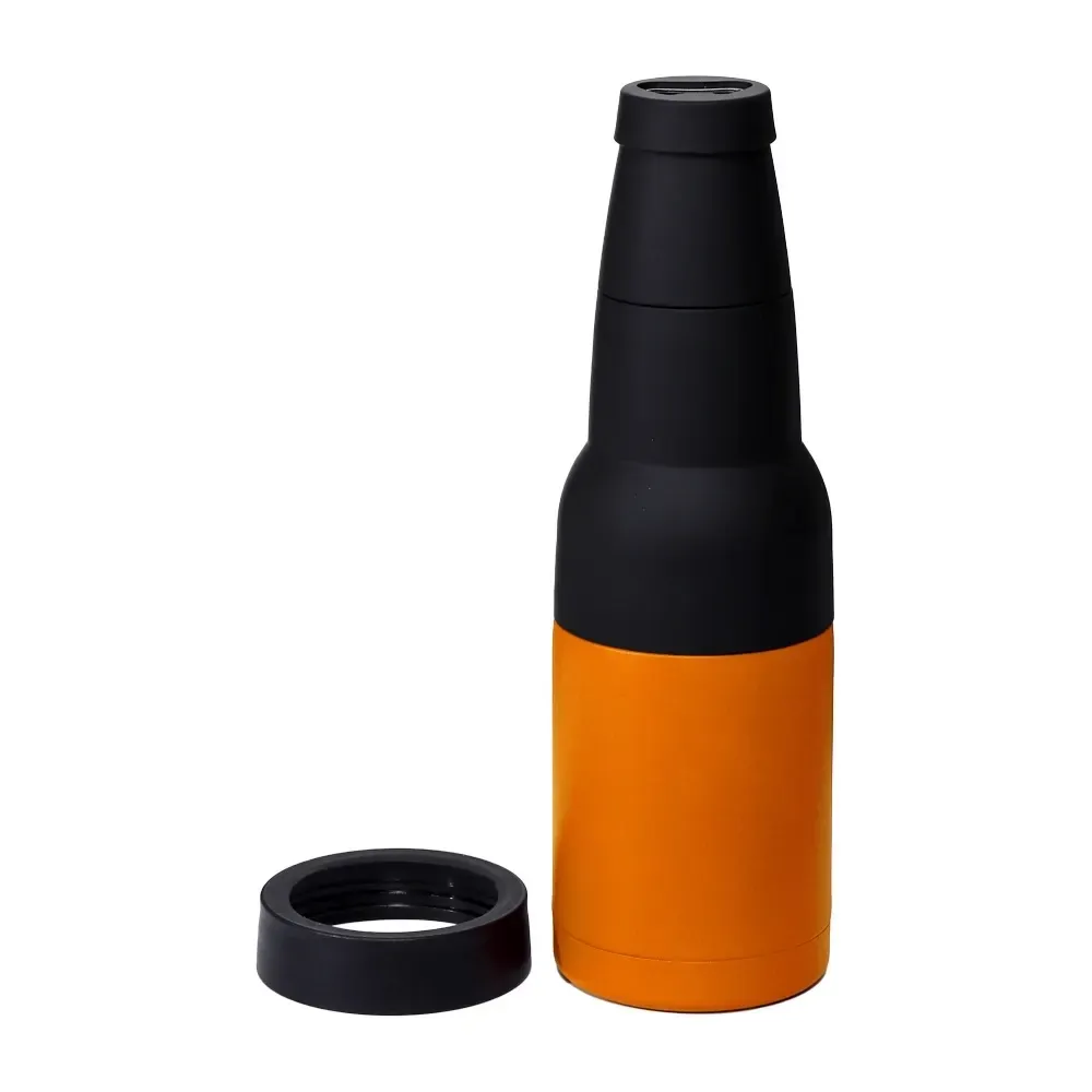 Copo térmico multiuso com abridor laranja