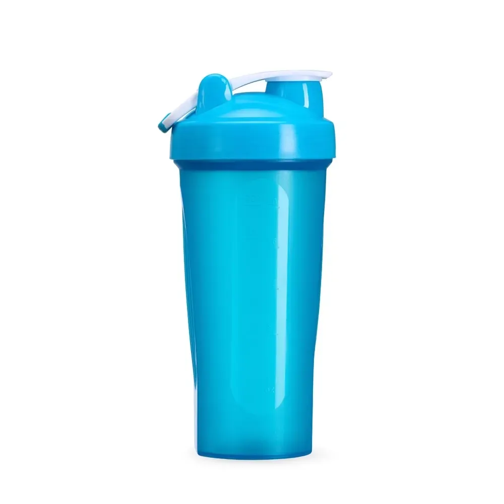 Coqueteleira plástica personalizada 700ml, cor azul