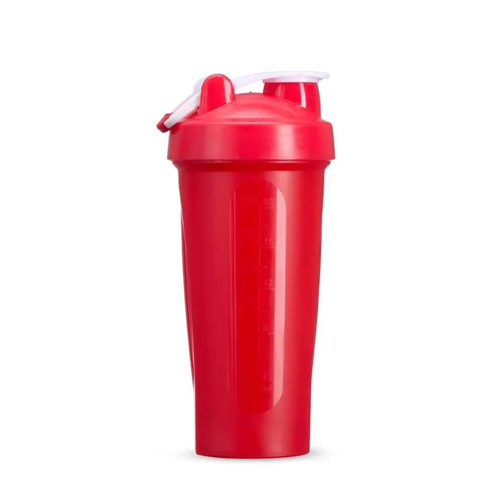 Coqueteleira plástica personalizada 700ml, cor vermelho