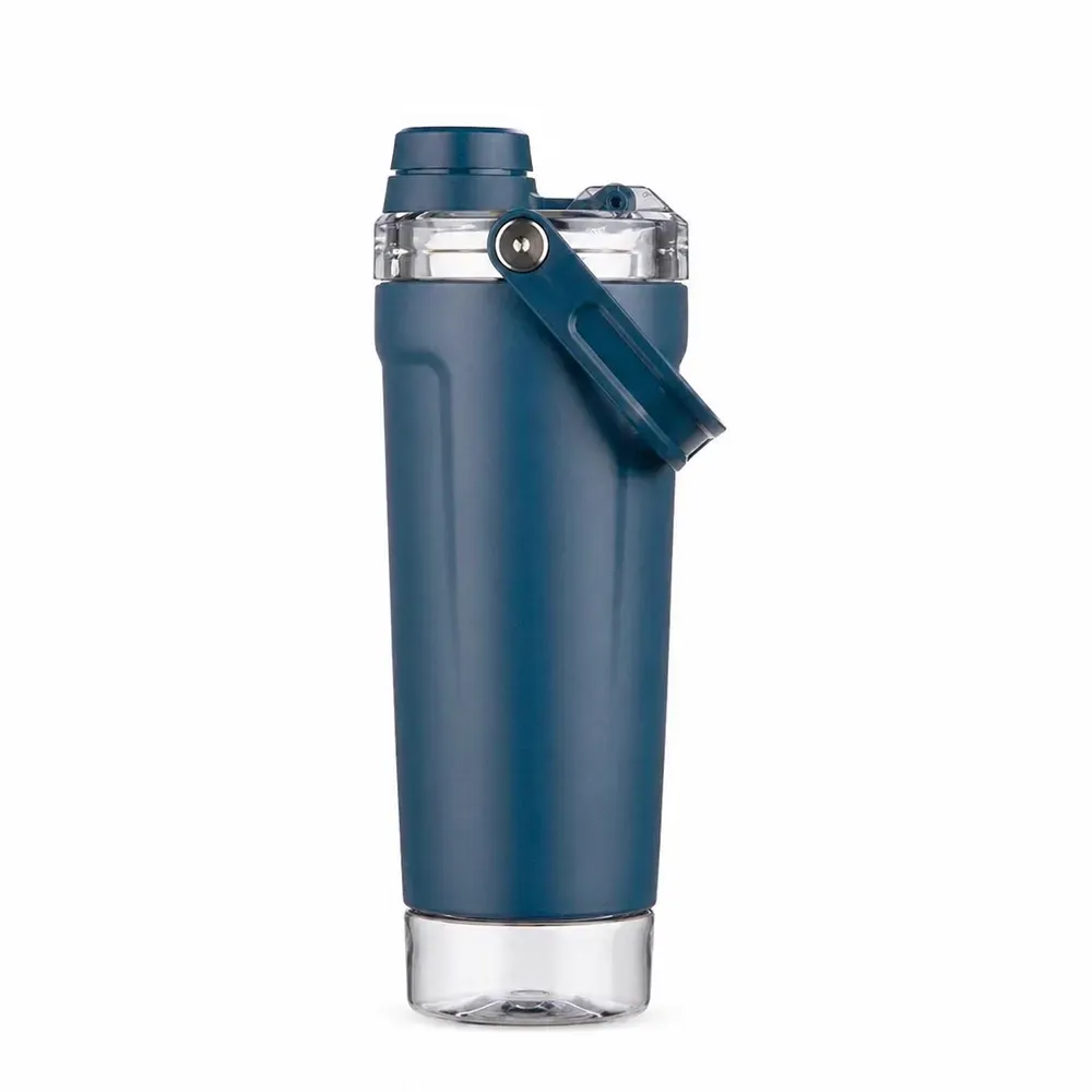 Coqueteleira térmica personalizada 650ml, cor azul escuro
