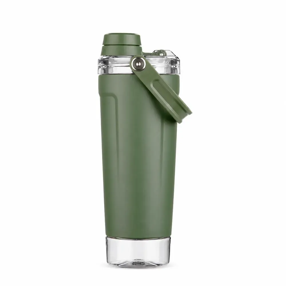 Coqueteleira térmica personalizada 650ml, cor verde escuro