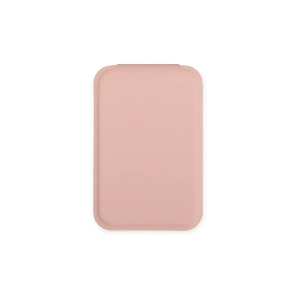 Espelho personalizado de bolso em couro sintético, retrátil, cor rosa