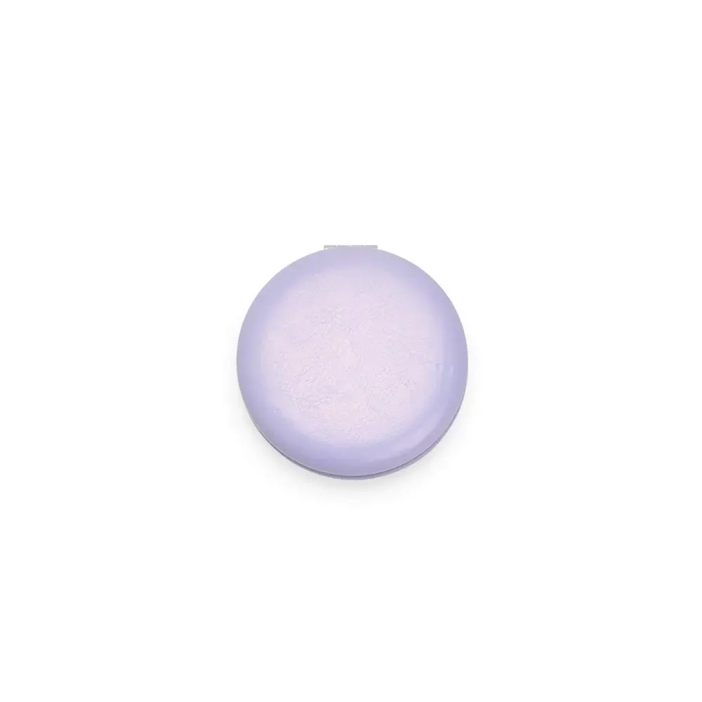 Espelho personalizado duplo em PU compacto, cor roxo