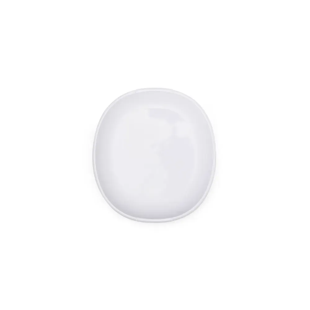 Espelho personalizado duplo oval sem aumento, com trava, cor branco