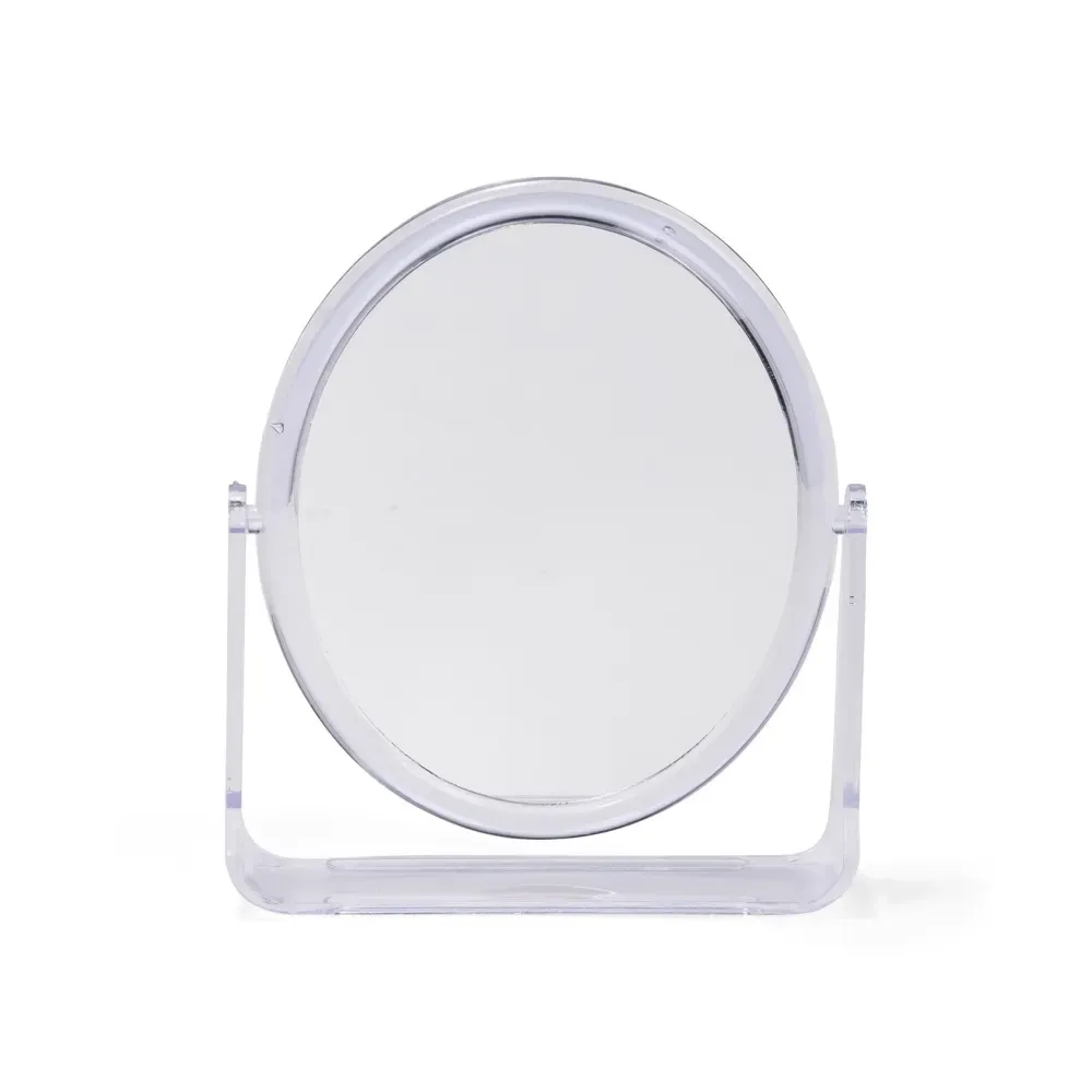 Espelho de mesa personalizado oval em plástico transparente