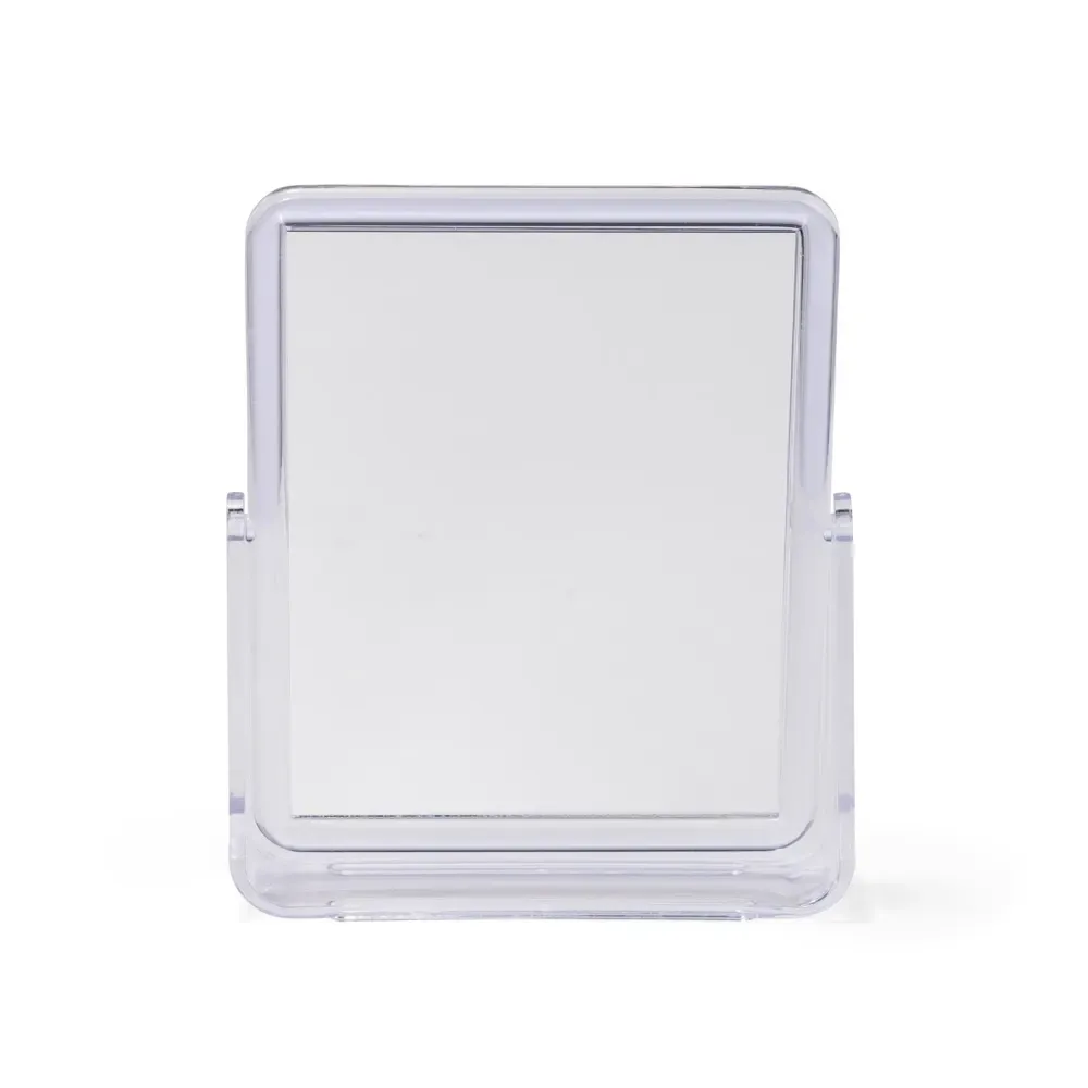 Espelho de mesa personalizado retangular em plástico transparente