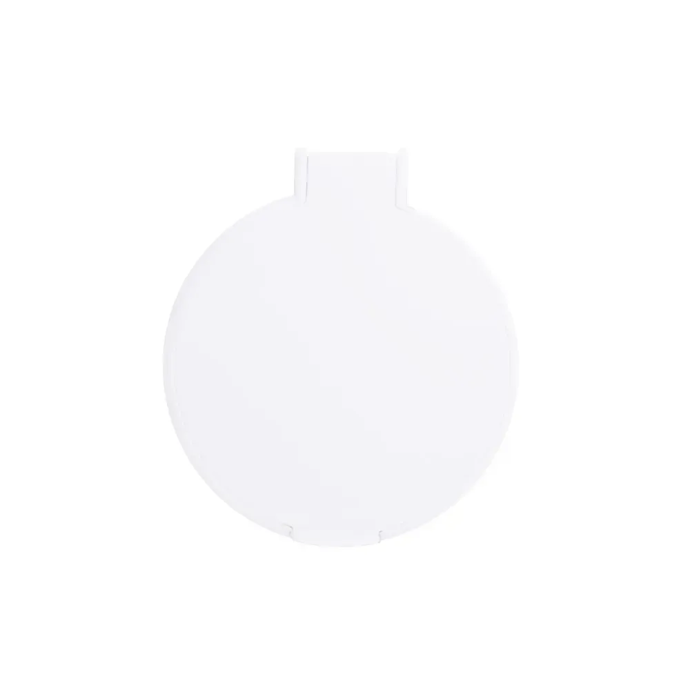 Espelho personalizado plástico de bolso compacto, com apoio, cor branco