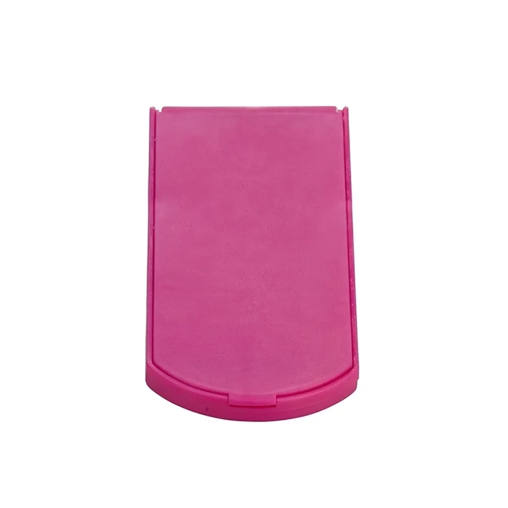 Espelho personalizado plástico formato brasão, cor pink