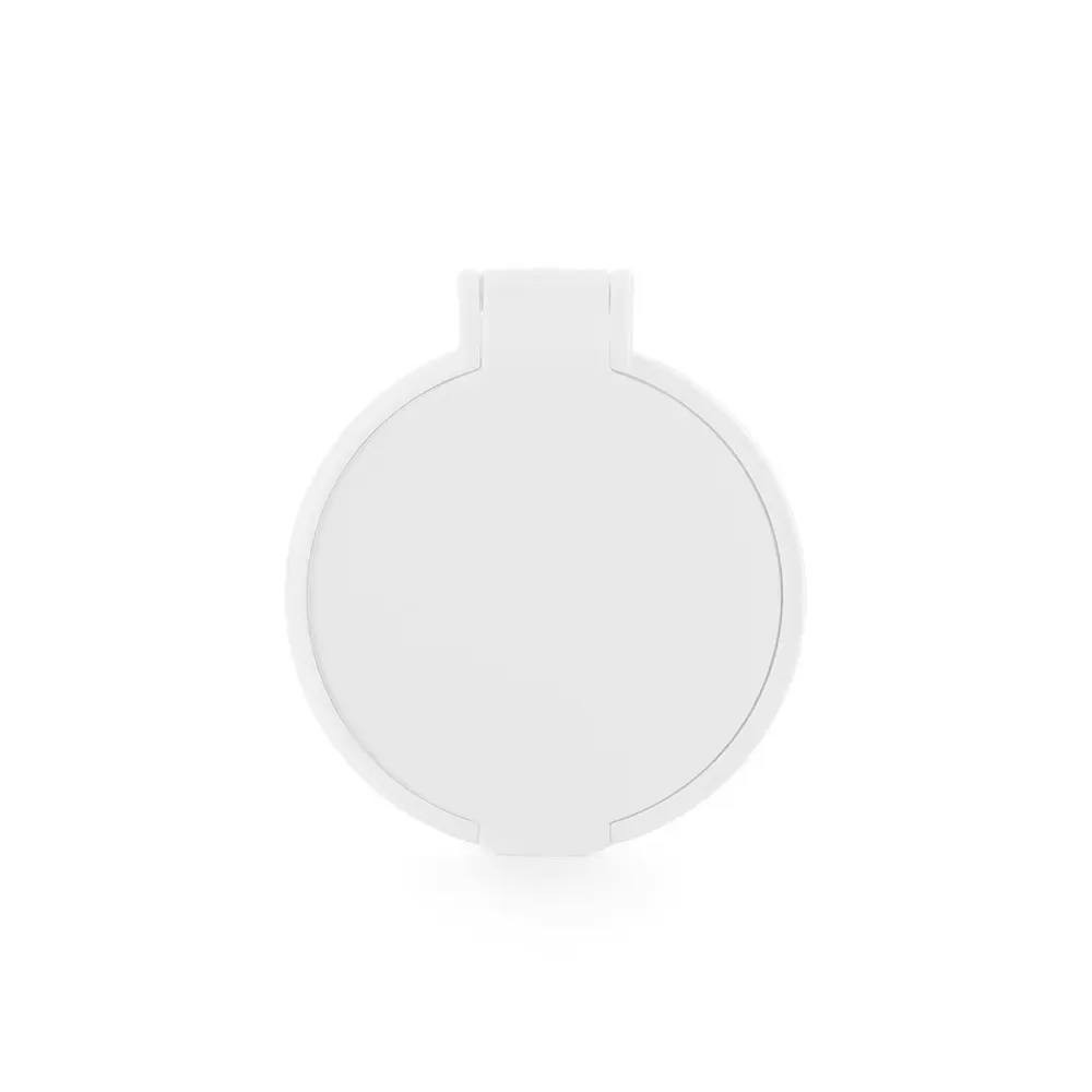 Espelho personalizado plástico com moldura arredondada, cor branco