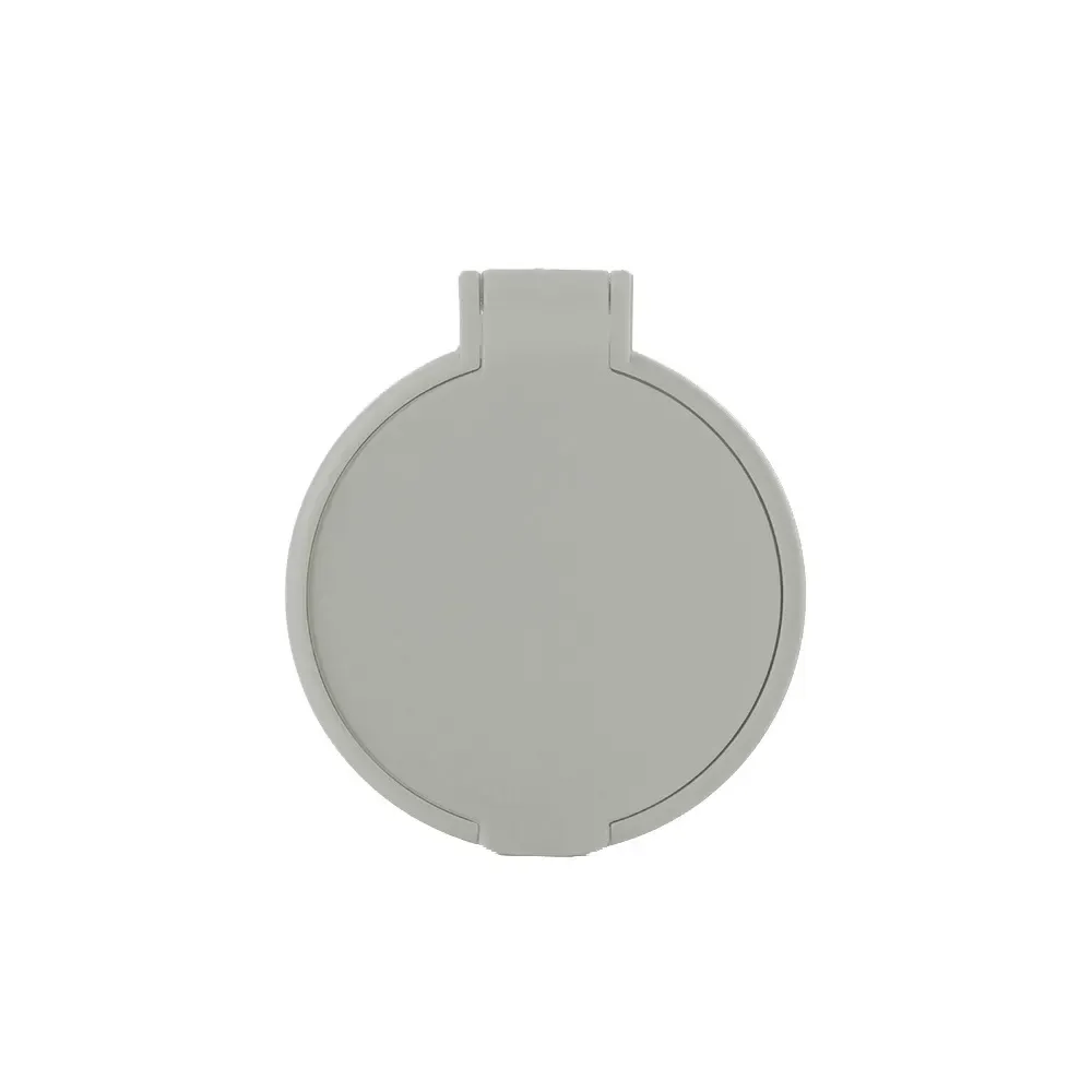 Espelho personalizado plástico com moldura arredondada, cor cinza