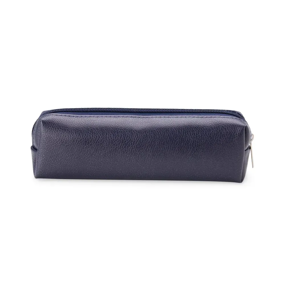 Estojo personalizado de couro sintético 20 cm, cor azul
