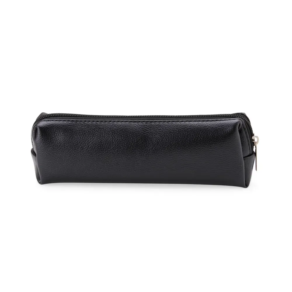 Estojo personalizado de couro sintético 20 cm, cor preto
