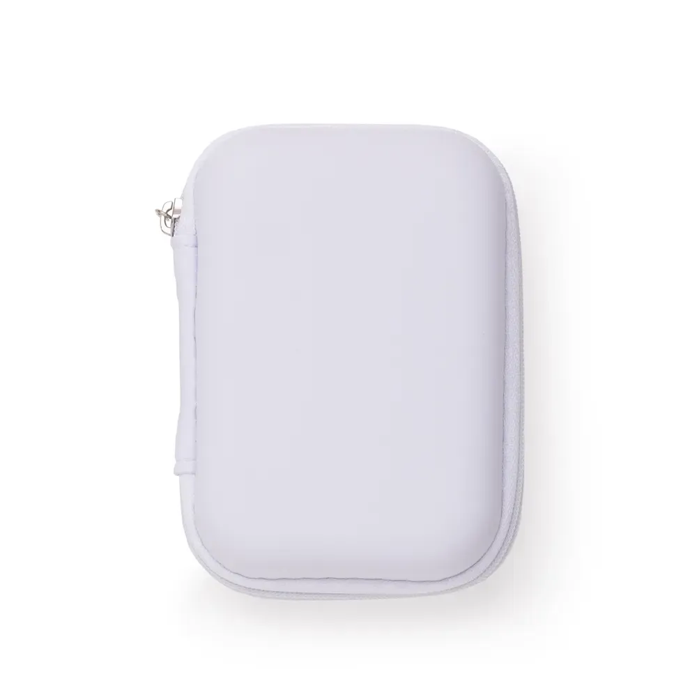 Estojo personalizado de couro sintético para kit tecnológico 13 cm, cor branco