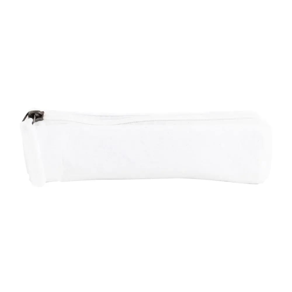 Estojo escolar personalizado de feltro, cor branco