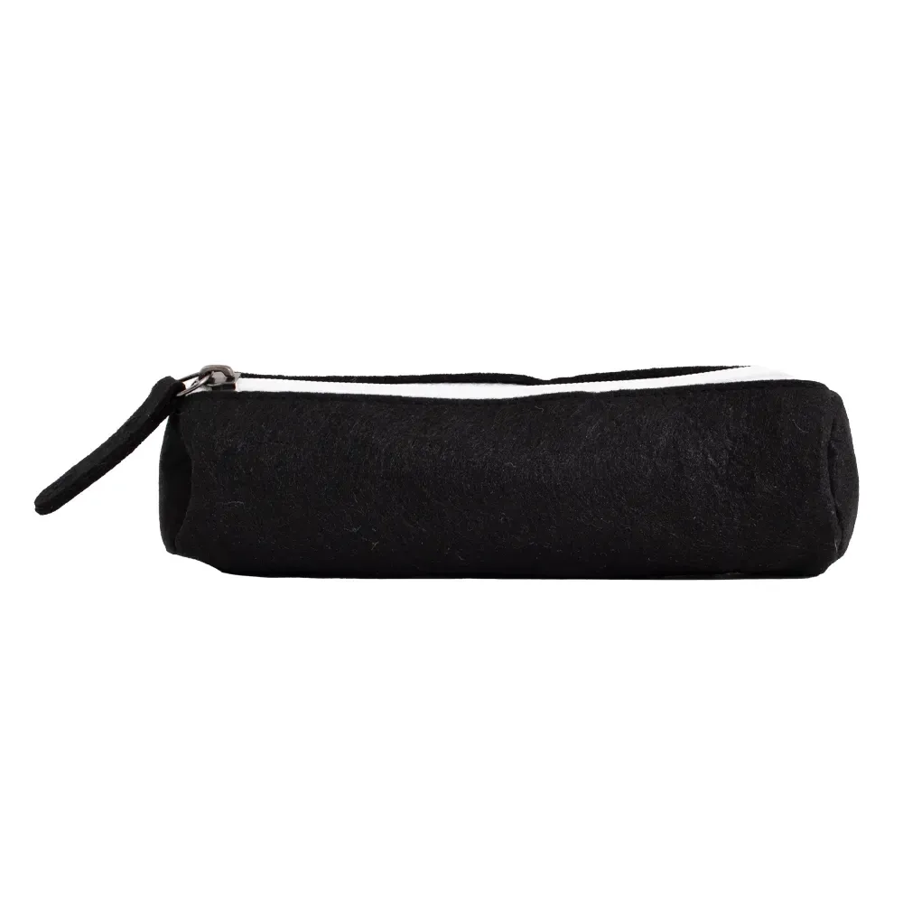 Estojo escolar personalizado de feltro, cor preto