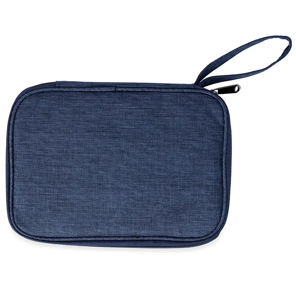 Estojo organizador personalizado para acessórios eletrônicos, cor azul