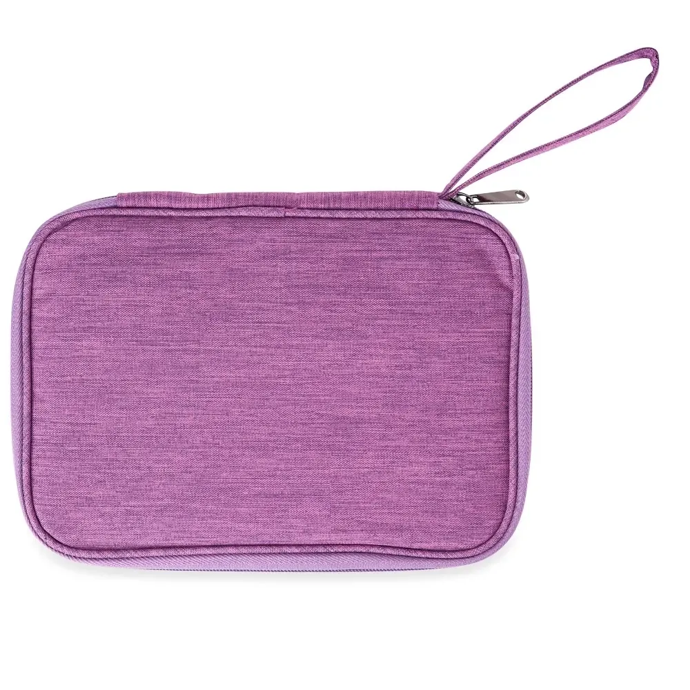Estojo organizador personalizado para acessórios eletrônicos, cor roxo