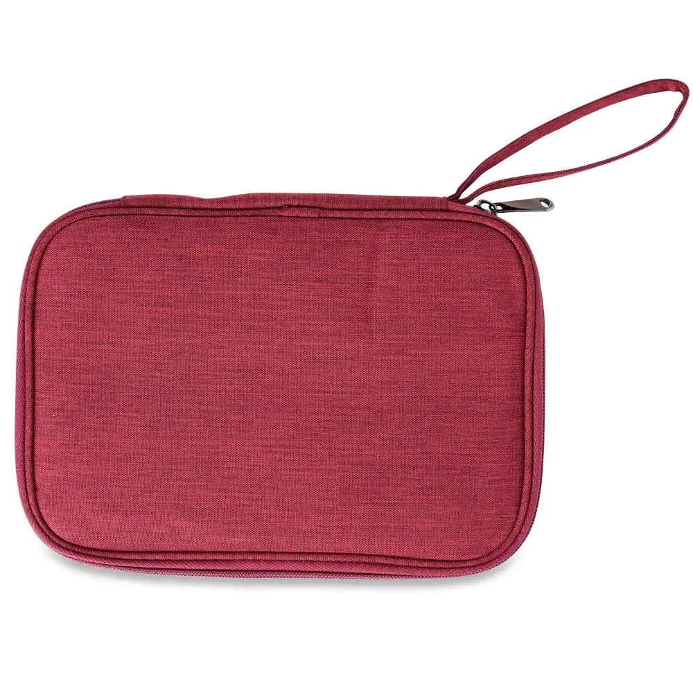 Estojo organizador personalizado para acessórios eletrônicos, cor vermelho