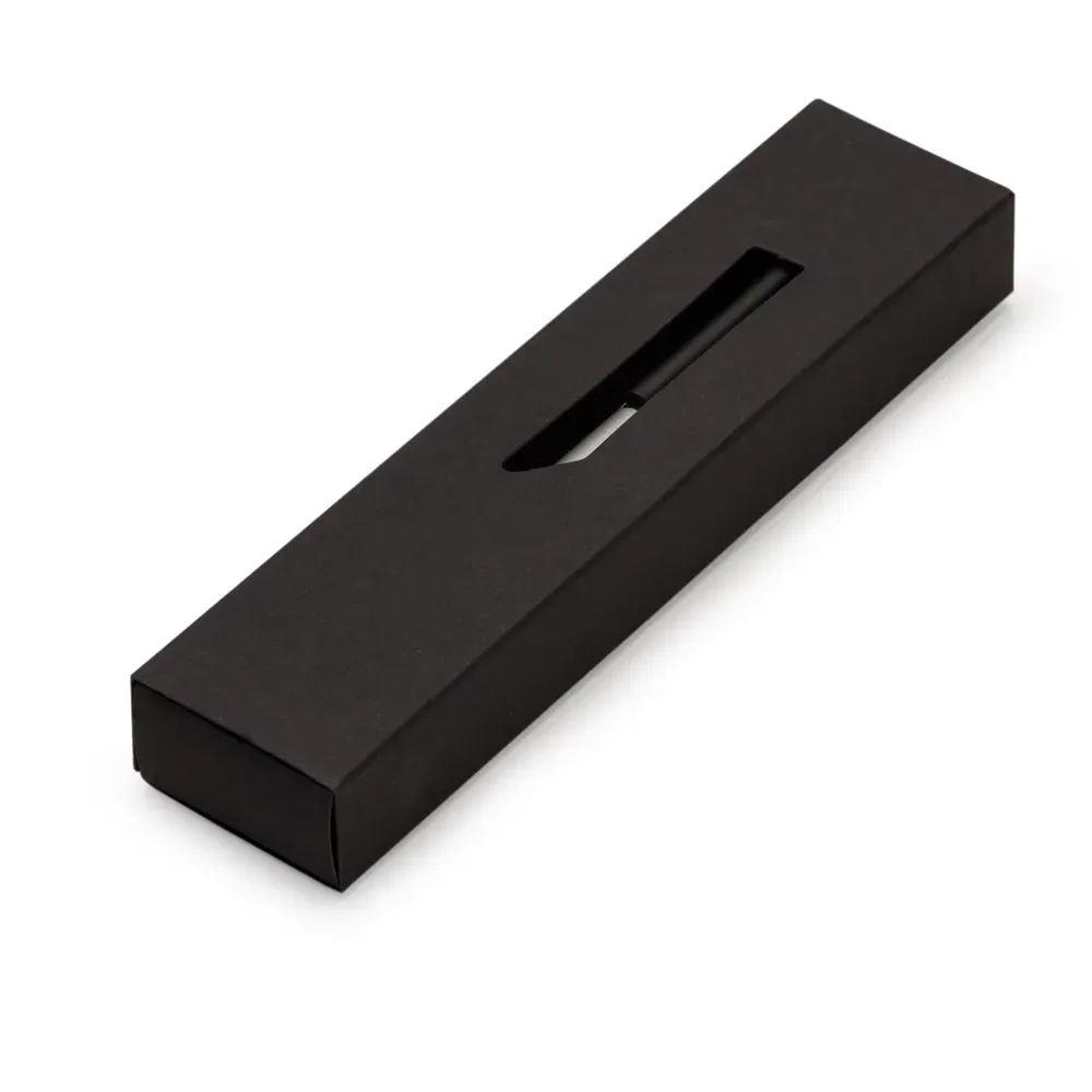 Estojo porta-caneta personalizado de papel, cor preto
