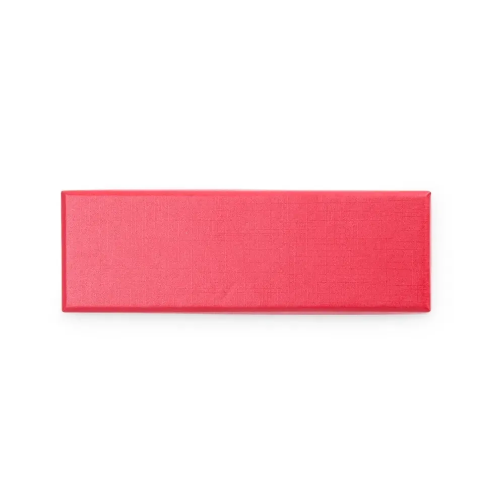 Estojo porta-caneta personalizado de papelão colorido, cor vermelho