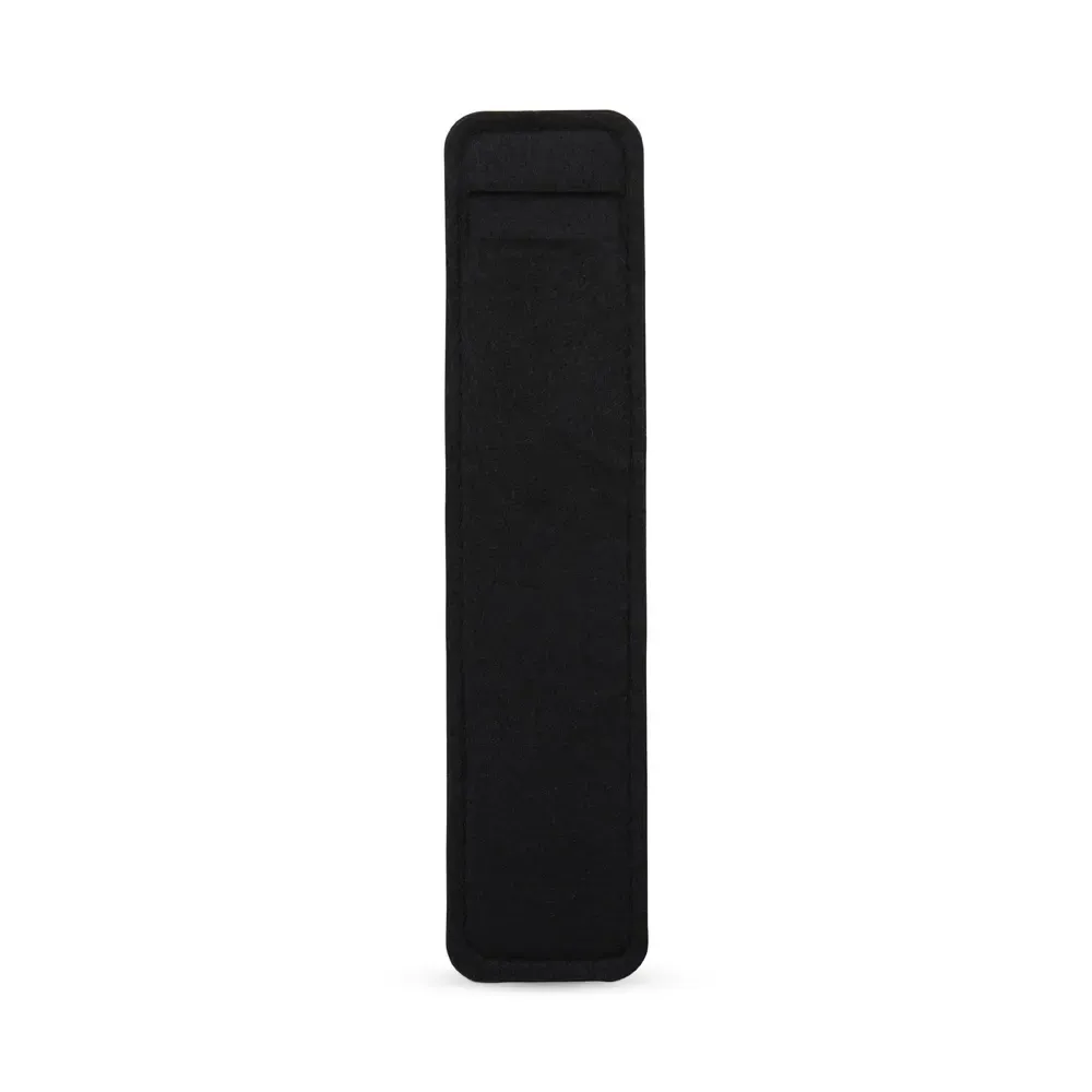 Estojo de veludo simples para caneta preto — vista frontal