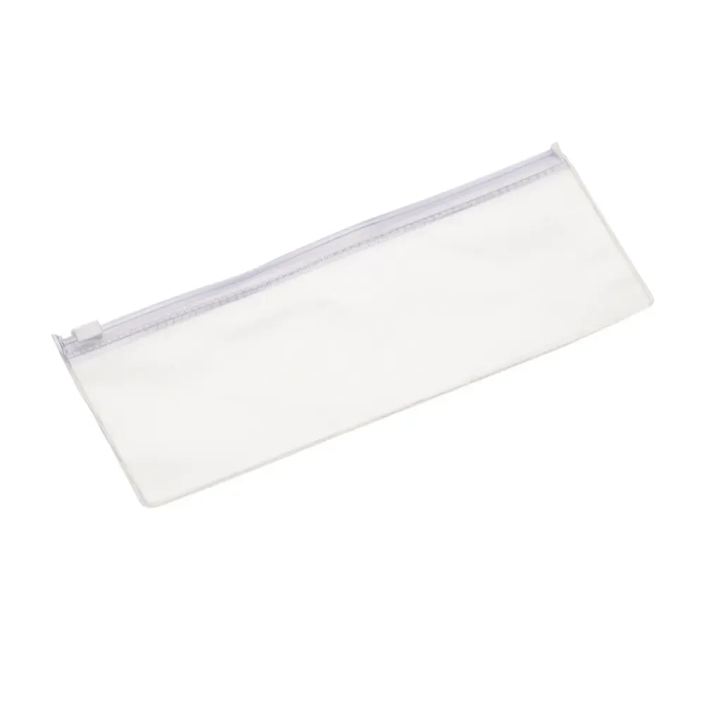 Estojo personalizado zip zap compacto, cor transparente