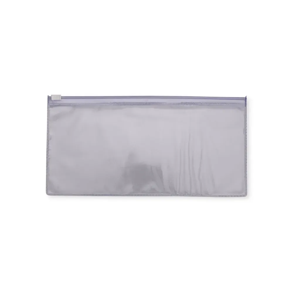 Estojo personalizado zip zap largo, cor transparente