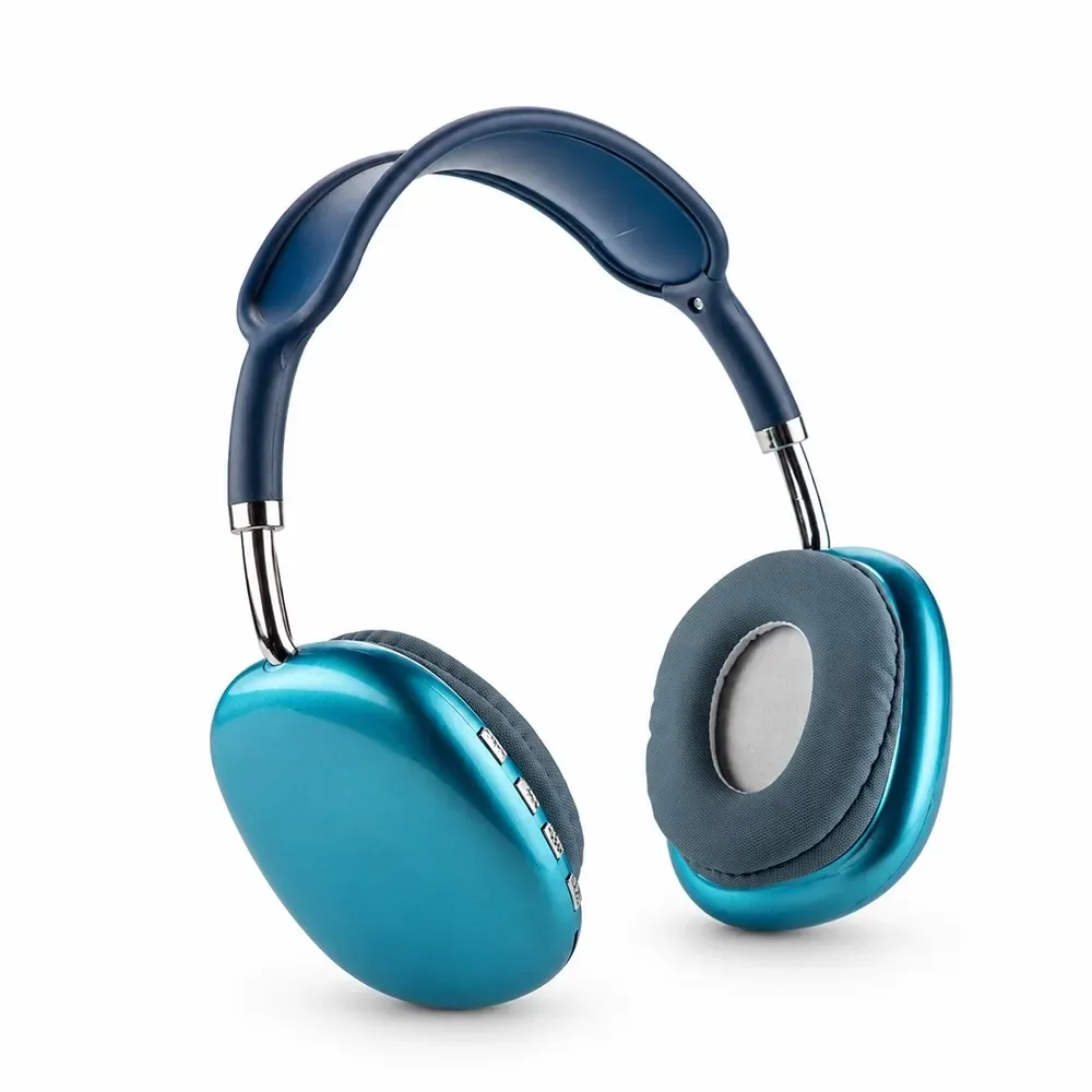 Fone de Ouvido Headphone Bluetooth 5.3 com Rádio FM em 5 Cores, cor azul
