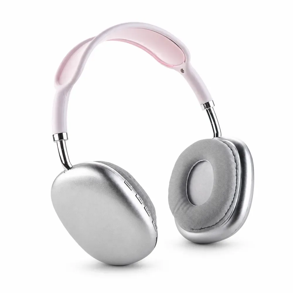 Fone de Ouvido Headphone Bluetooth 5.3 com Rádio FM em 5 Cores, cor prata