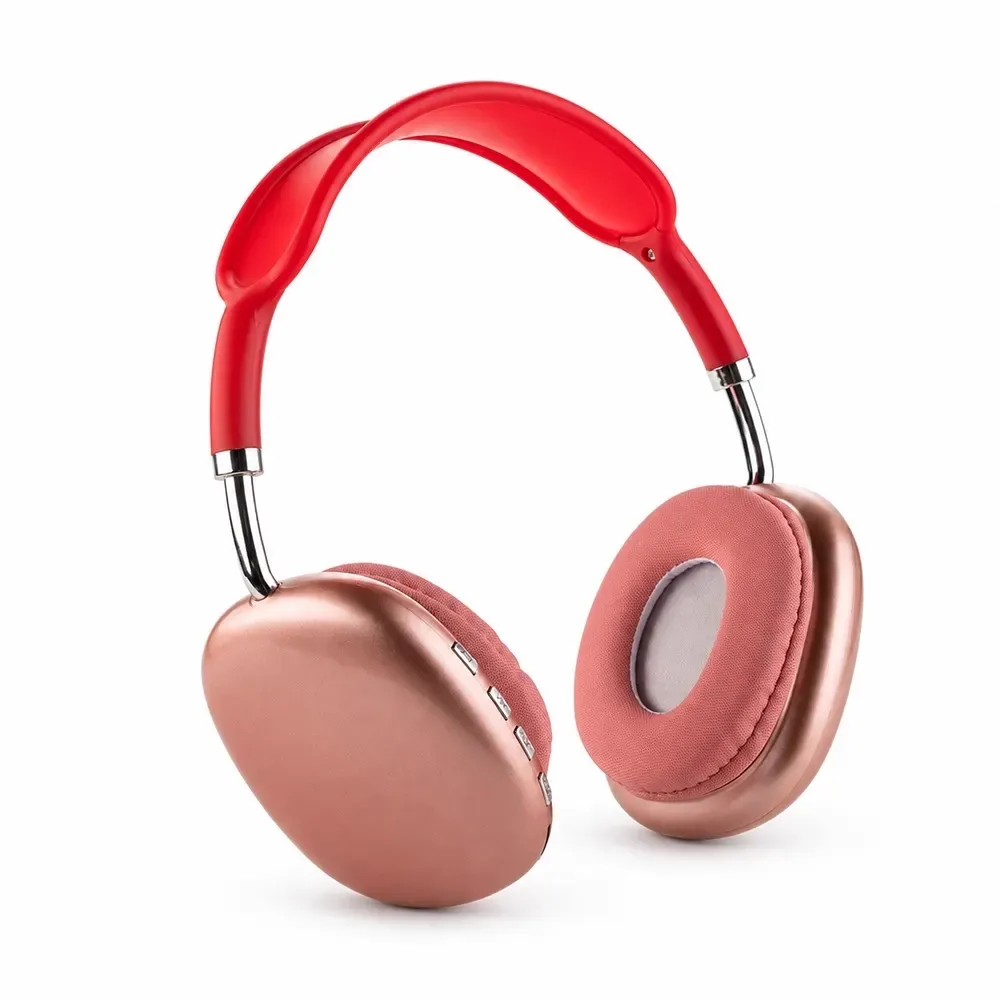 Fone de Ouvido Headphone Bluetooth 5.3 com Rádio FM em 5 Cores, cor rosa escuro