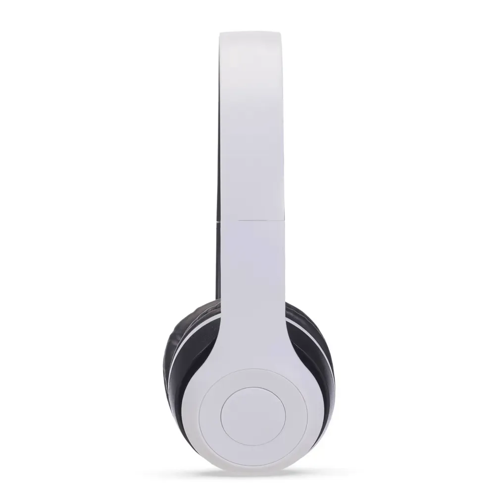 Fone de Ouvido Headphone Bluetooth Fosco com Entrada para Cartão de Memória, cor branco