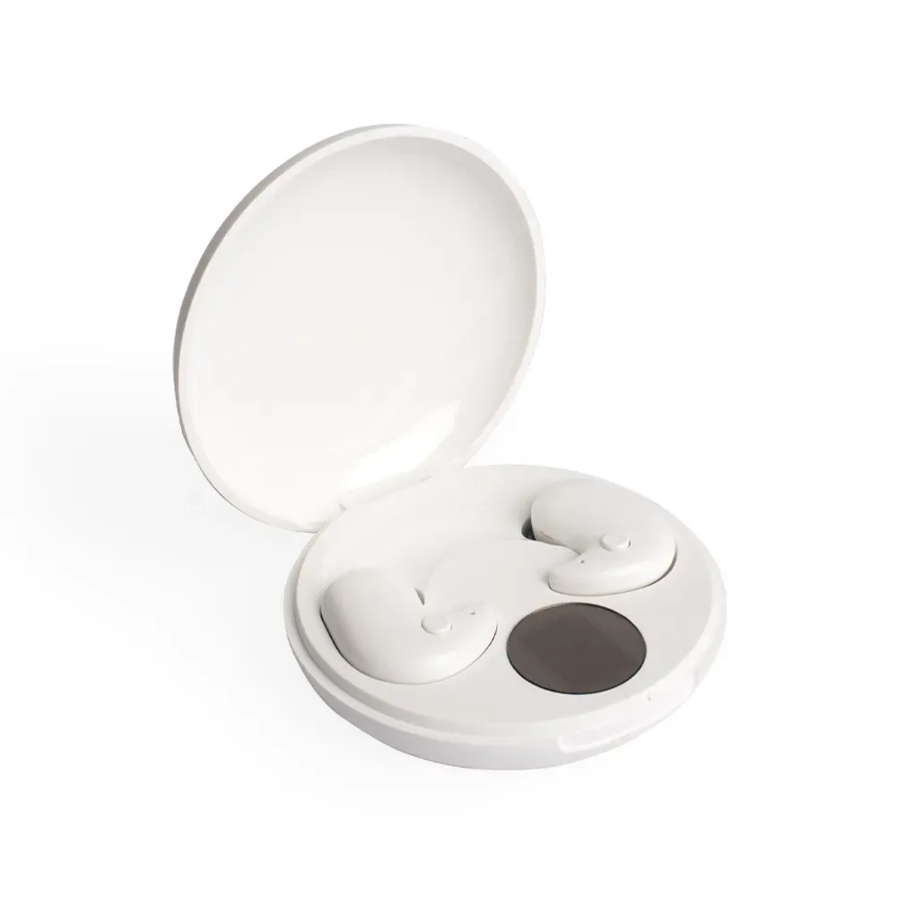 Fone de Ouvido TWS Bluetooth 5.3 com Modo Sono Automático, cor branco