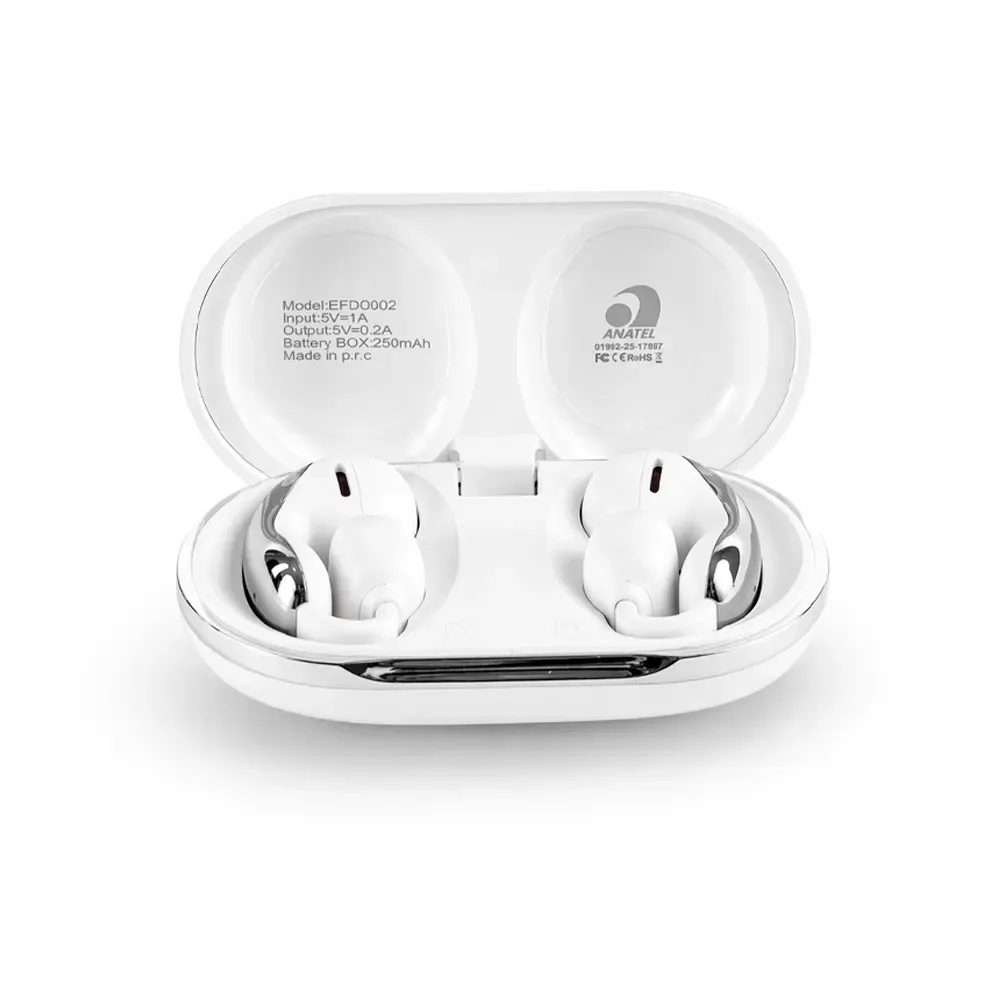 Fone de Ouvido TWS Ear Cuff Ankoo Bluetooth 5.4, cor branco