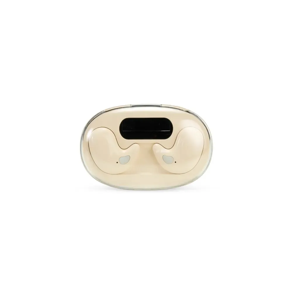 Fone de Ouvido TWS Intra-auricular Compacto em 6 Cores, cor bege