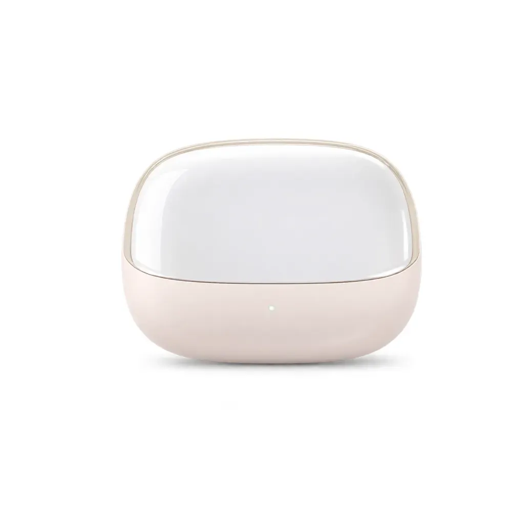 Fone de Ouvido Bluetooth TWS Intra-auricular com Case LED, cor bege
