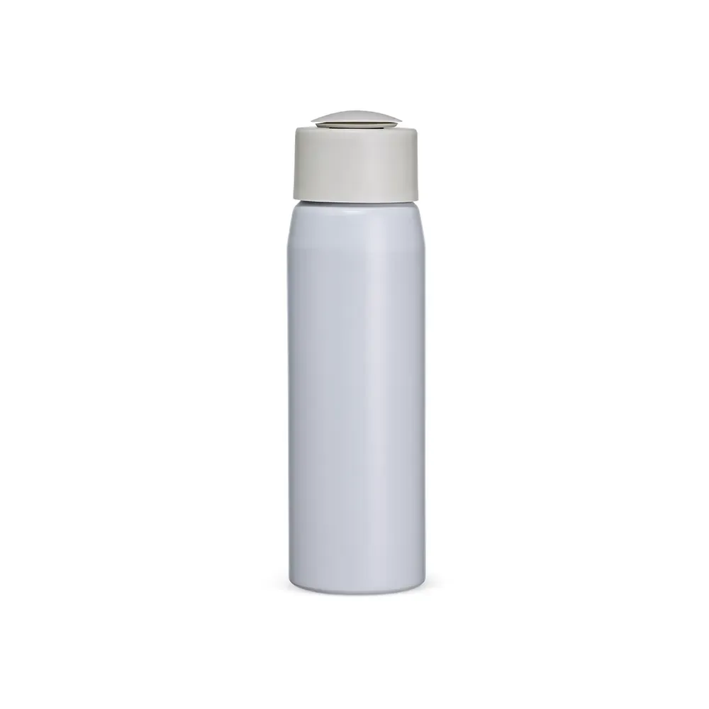 Garrafa alumínio 600ml acabamento fosco personalizada cinza