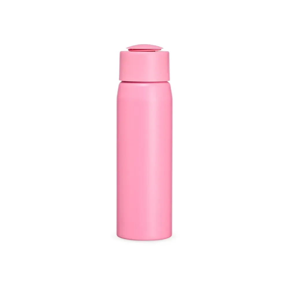 Garrafa alumínio 600ml acabamento fosco personalizada rosa escuro