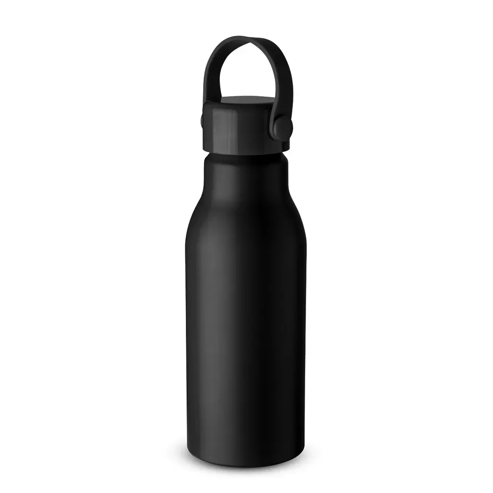 Garrafa de Alumínio 700ml Alça de Silicone preta