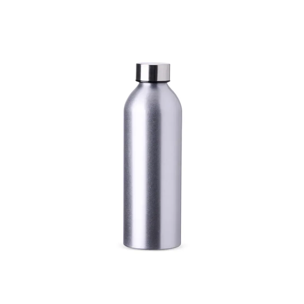 Garrafa alumínio 800ml verniz transparente personalizada prata